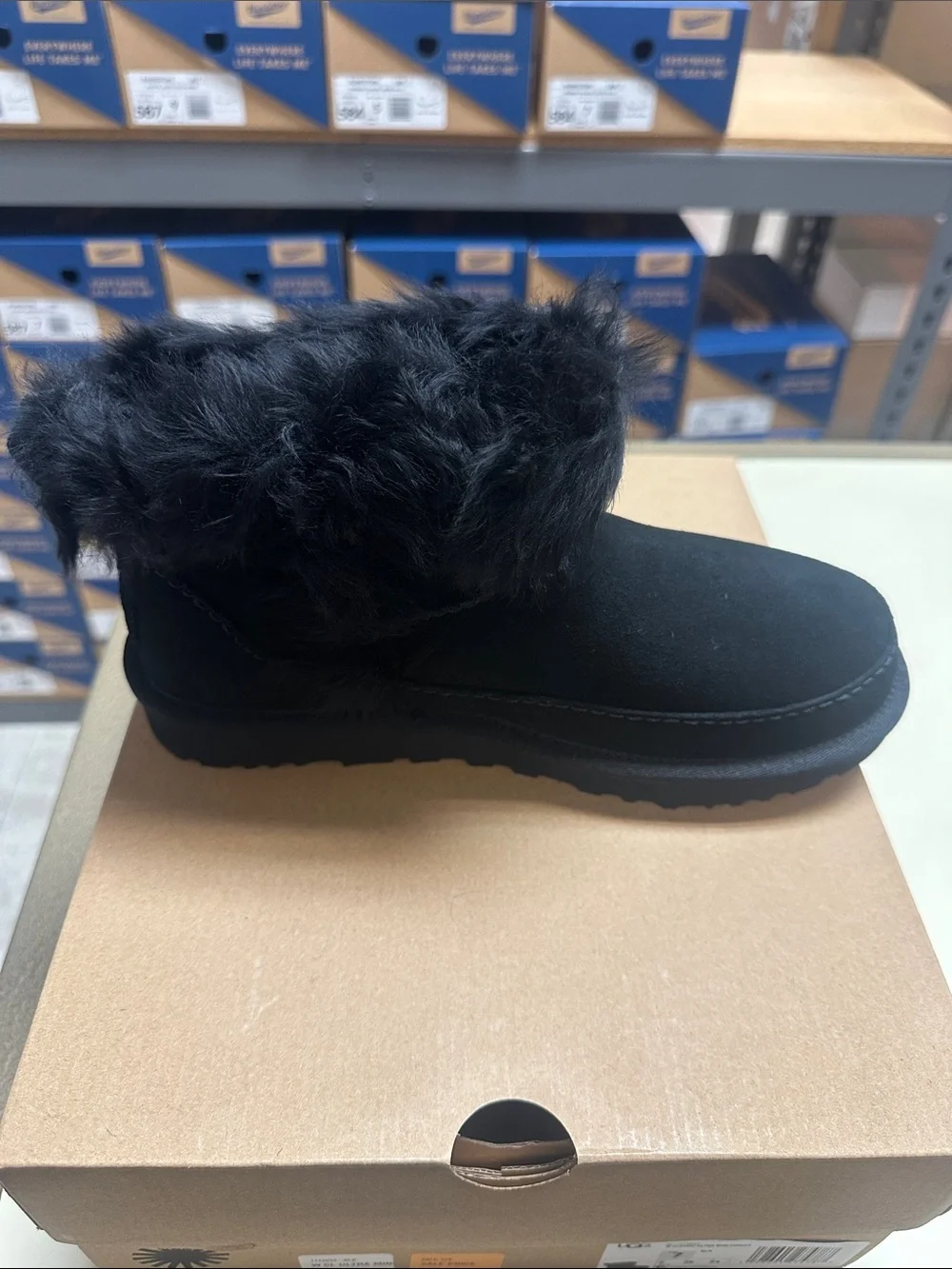 Ugg Women's Classic Mini Chalet Black Ankle Winter Boots